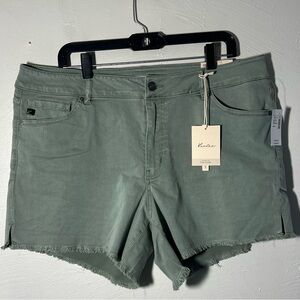 KanCan High Rise Shorts Stretch Frayed Size 18